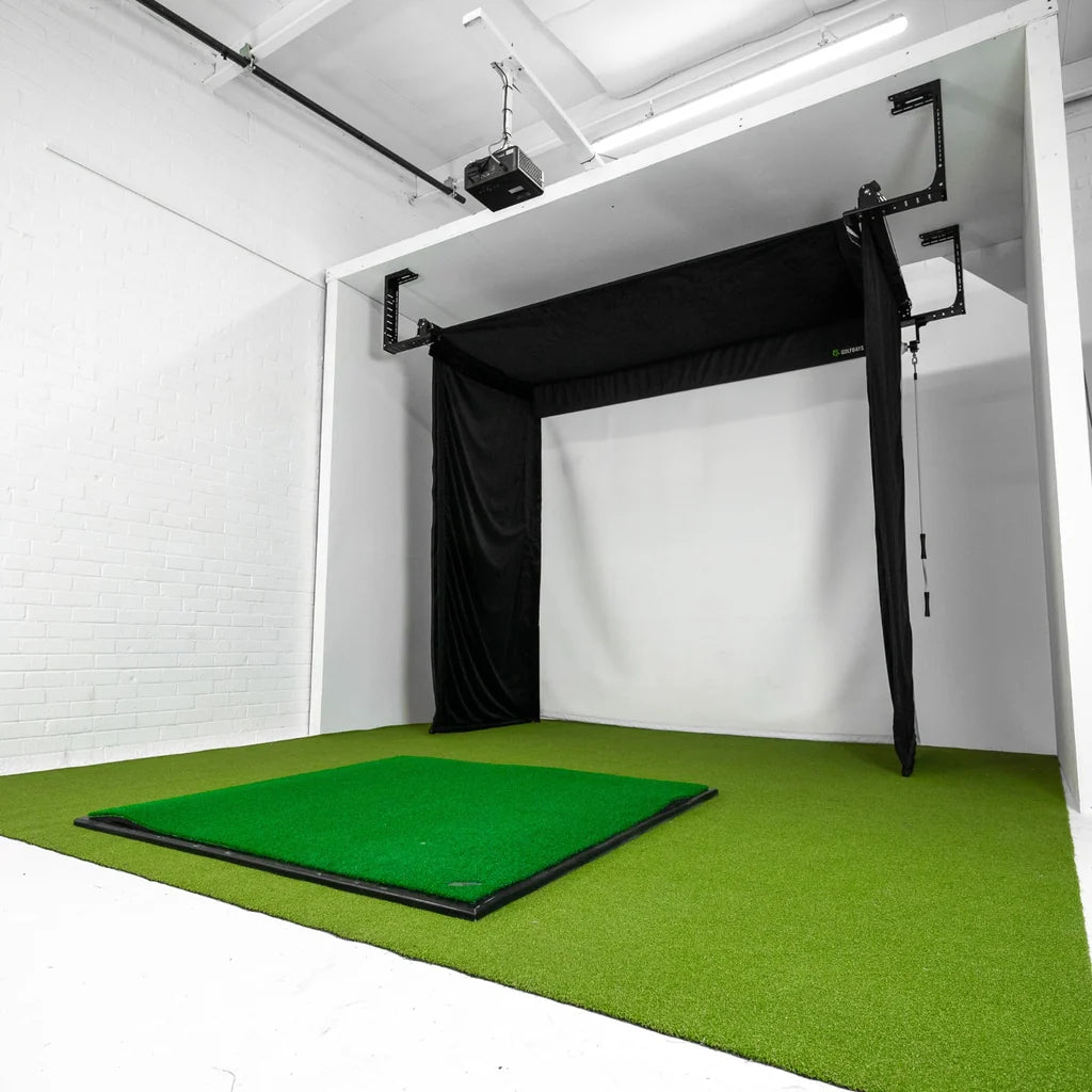 Bushnell Launch Pro Indoor Retractable Simbox Home Golf Simulator Package